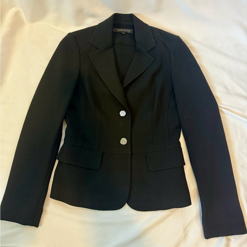 Anne Klein Black Blazer Women’s Size 2 – Stretch Career Suit Jacket